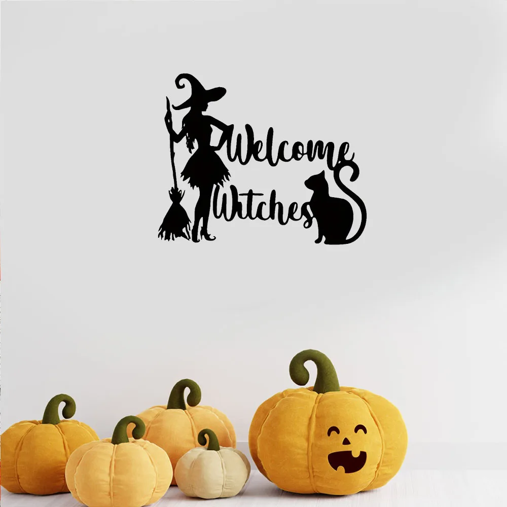 Halloween's Charm: Metal Wall Art Decor with Witch Cat & Broomstick Welcome Sign
Halloween's Charm: Metal Wall Art Decor with Witch Cat & Broomstick Welcome Sign