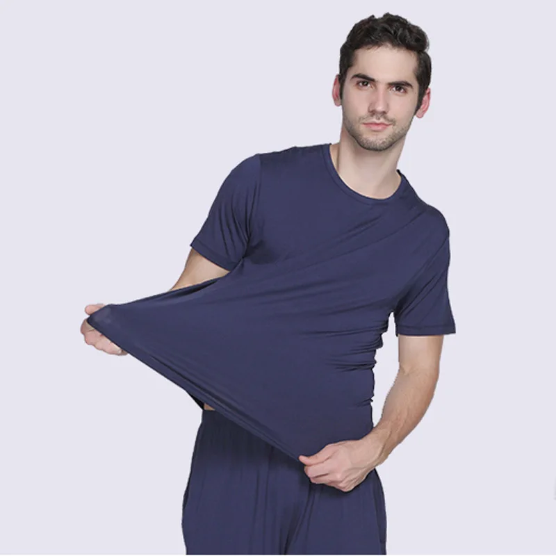 Men s Bamboo Fiber Round Neck Home Wear Pajama Set for Summer Short Sleeve Thin Loose Plus Size Outdoor Sports Bamboo t Shirt
Men s Bamboo Fiber Round Neck Home Wear Pajama Set for Summer Short Sleeve Thin Loose Plus Size Outdoor Sports Bamboo t Shirt