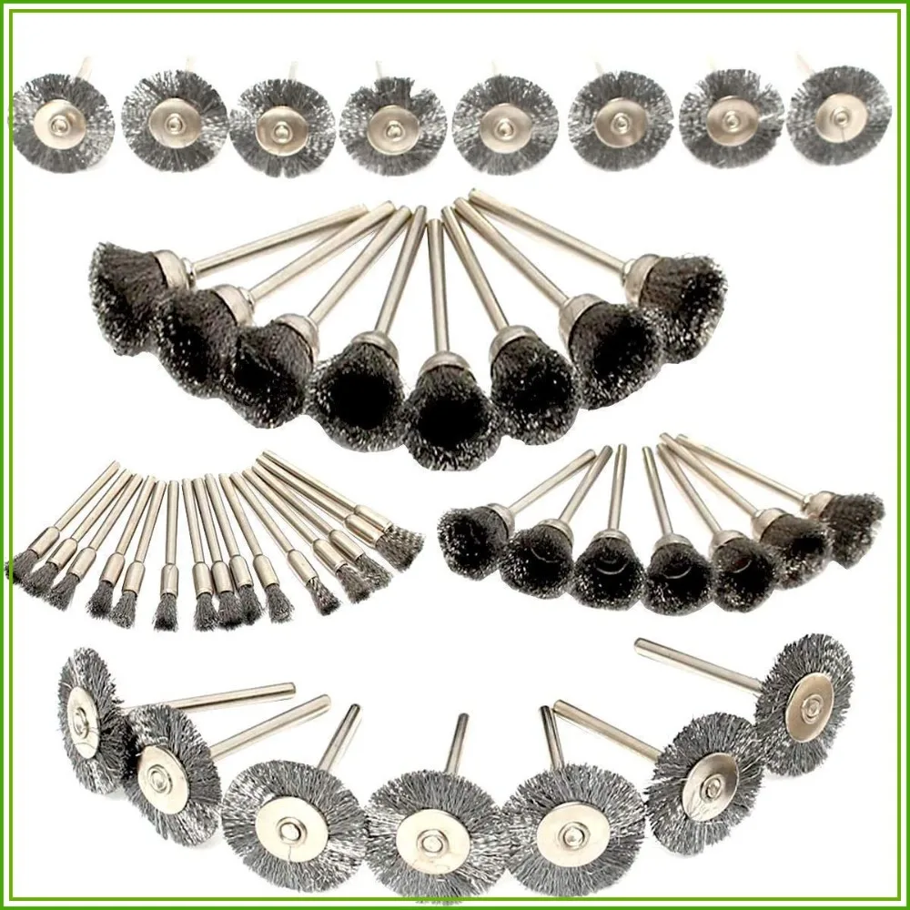 45-PC Wire Brush Set for Drill, Stainless Steel Wheel Brushes, Rust Removal, Grinding, Sanding, Polishing, Fits Rotary Tools
45-PC Wire Brush Set for Drill, Stainless Steel Wheel Brushes, Rust Removal, Grinding, Sanding, Polishing, Fits Rotary Tools
