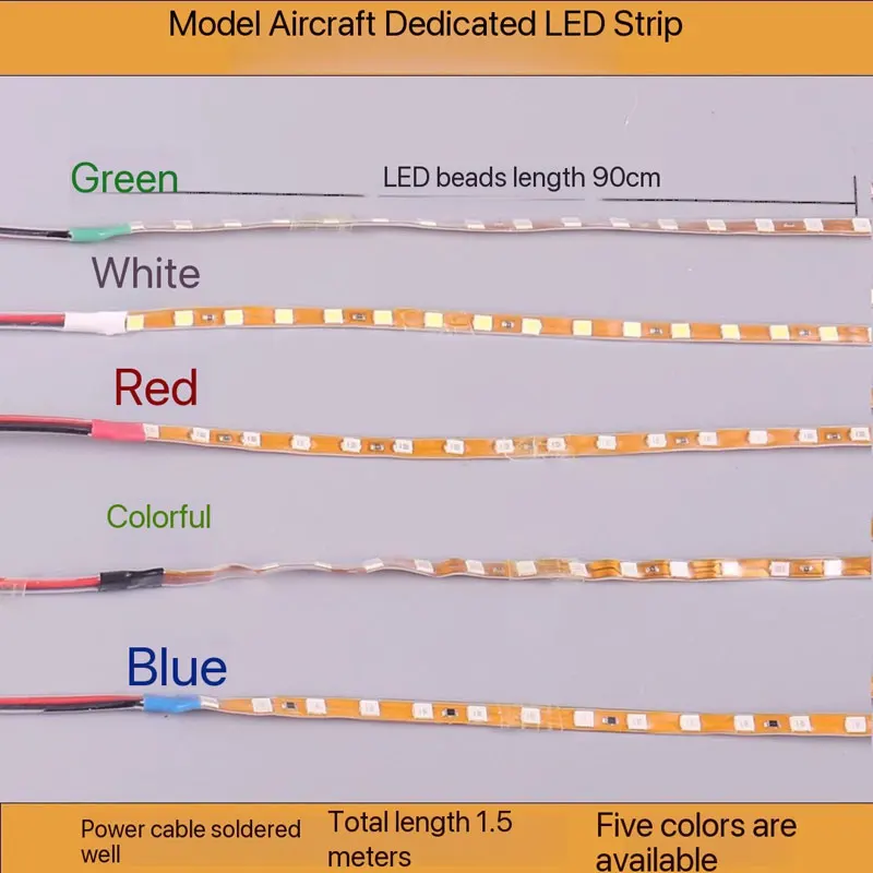 90cm Model airplane LED light with KT board SU27 dedicated night light 12V color light waterproof high brightness type
90cm Model airplane LED light with KT board SU27 dedicated night light 12V color light waterproof high brightness type