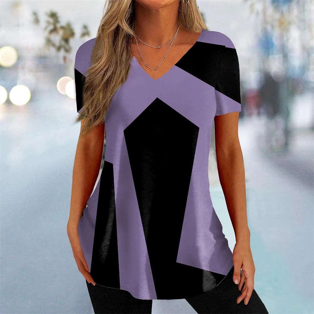 Women's T-Shirt Summer V-Neck T Shirt For Women Daily Fashion Short Sleeve Casual T-Shirt 3d Print Female Clothes
Women's T-Shirt Summer V-Neck T Shirt For Women Daily Fashion Short Sleeve Casual T-Shirt 3d Print Female Clothes