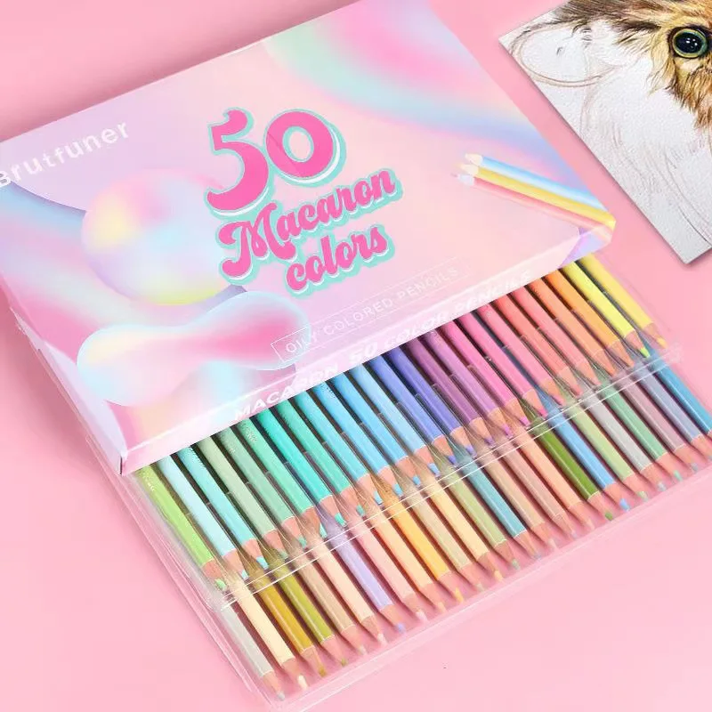 Brutfuner Macaron 50 Colors Oil Pencils Professional Artist Drawing Pastel Wood Pencils Gift Box Kit For Novel School Supplies
Brutfuner Macaron 50 Colors Oil Pencils Professional Artist Drawing Pastel Wood Pencils Gift Box Kit For Novel School Supplies