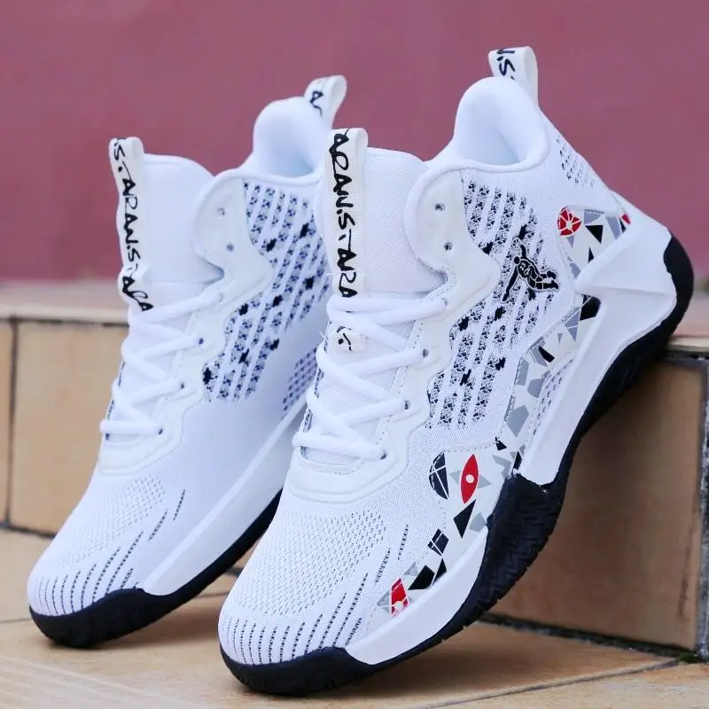 Men's High Top Basketball Shoes Breathable Mesh Wear-Resistant Anti-Slip Summer Sports Sneakers Shock Absorption Football
Men's High Top Basketball Shoes Breathable Mesh Wear-Resistant Anti-Slip Summer Sports Sneakers Shock Absorption Football