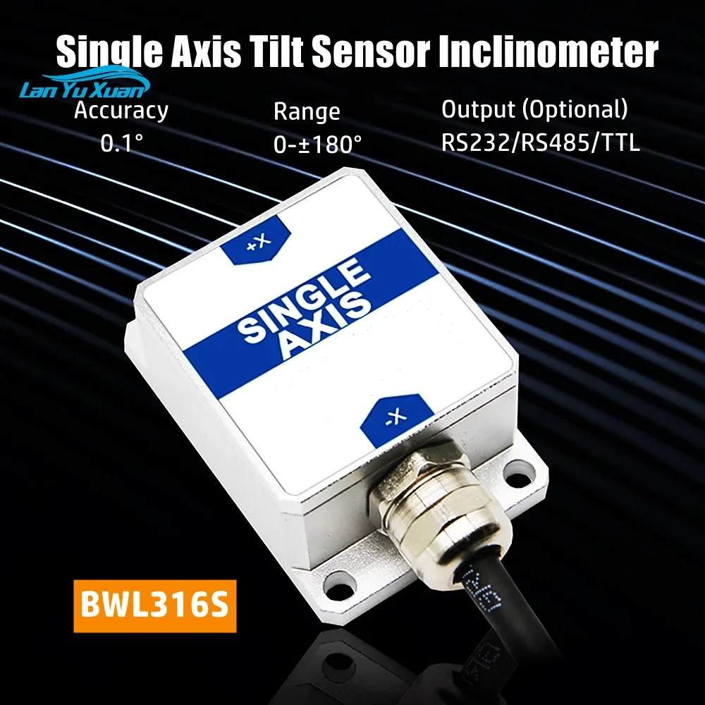 BWL316S Single Axis Tilt Sensor Inclinometer RS232/RS485/TTL Serial Port Output Inclination Electronic Level
BWL316S Single Axis Tilt Sensor Inclinometer RS232/RS485/TTL Serial Port Output Inclination Electronic Level