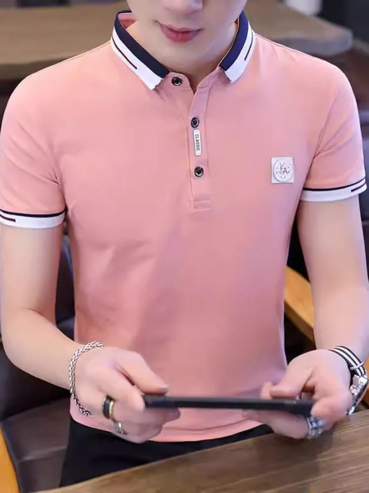 Удобная хлопковая рубашка с коротким рукавом для мужчин в корейском стиле с отложным воротником, модный летний топ
Удобная хлопковая рубашка с коротким рукавом для мужчин в корейском стиле с отложным воротником, модный летний топ