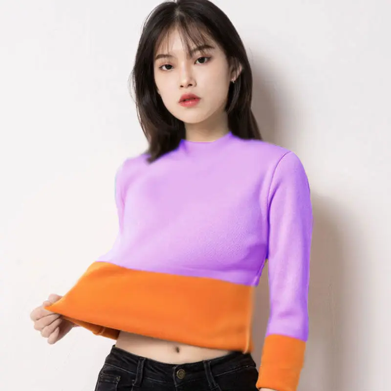 Thermal Underwear Women's Winter Plus Velvet Thick Bottoming Shirt Top Thermal Underwear Women Inner Wears
Thermal Underwear Women's Winter Plus Velvet Thick Bottoming Shirt Top Thermal Underwear Women Inner Wears