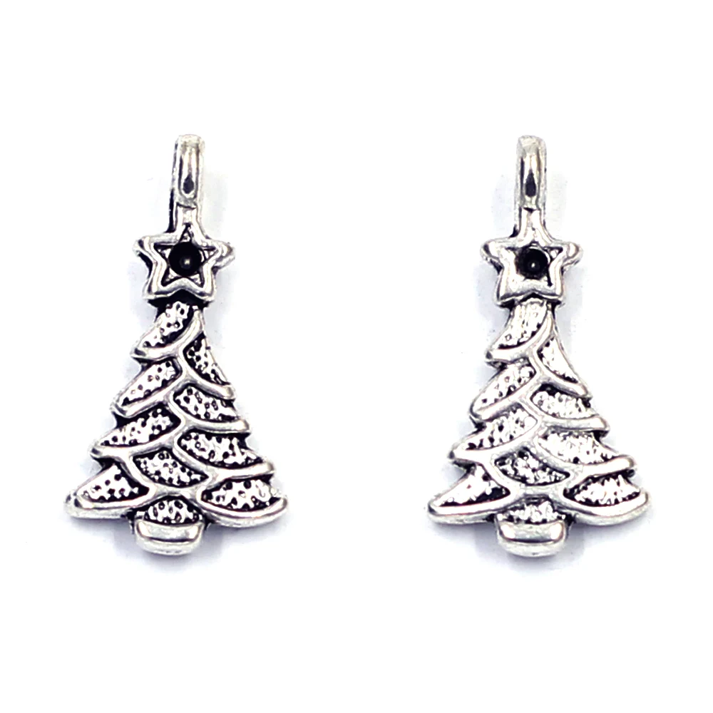 Pendants Christmas Tree Metal Silver Tone For Charm Bracelets Jewelry DIY Making Supplies Charms 11x20mm
Pendants Christmas Tree Metal Silver Tone For Charm Bracelets Jewelry DIY Making Supplies Charms 11x20mm