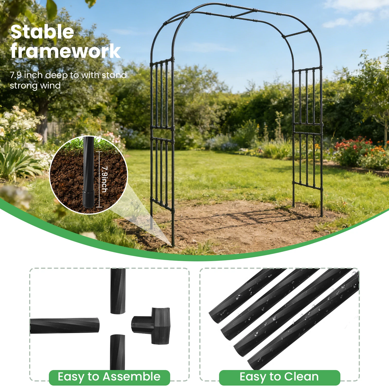 Garden Arch Arbor Trellis Metal Wedding Birthday Party Decorations Outdoor Pergola Trellis for Climbing Plants Balloon Rose Vine
Garden Arch Arbor Trellis Metal Wedding Birthday Party Decorations Outdoor Pergola Trellis for Climbing Plants Balloon Rose Vine