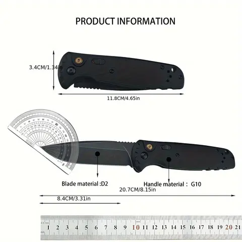 BM 4300 Folding Knife G10 Handle Wilderness Exploration, Hunting, Tactical Combat, Ergonomic Handle, EDC Multi-functional Knives