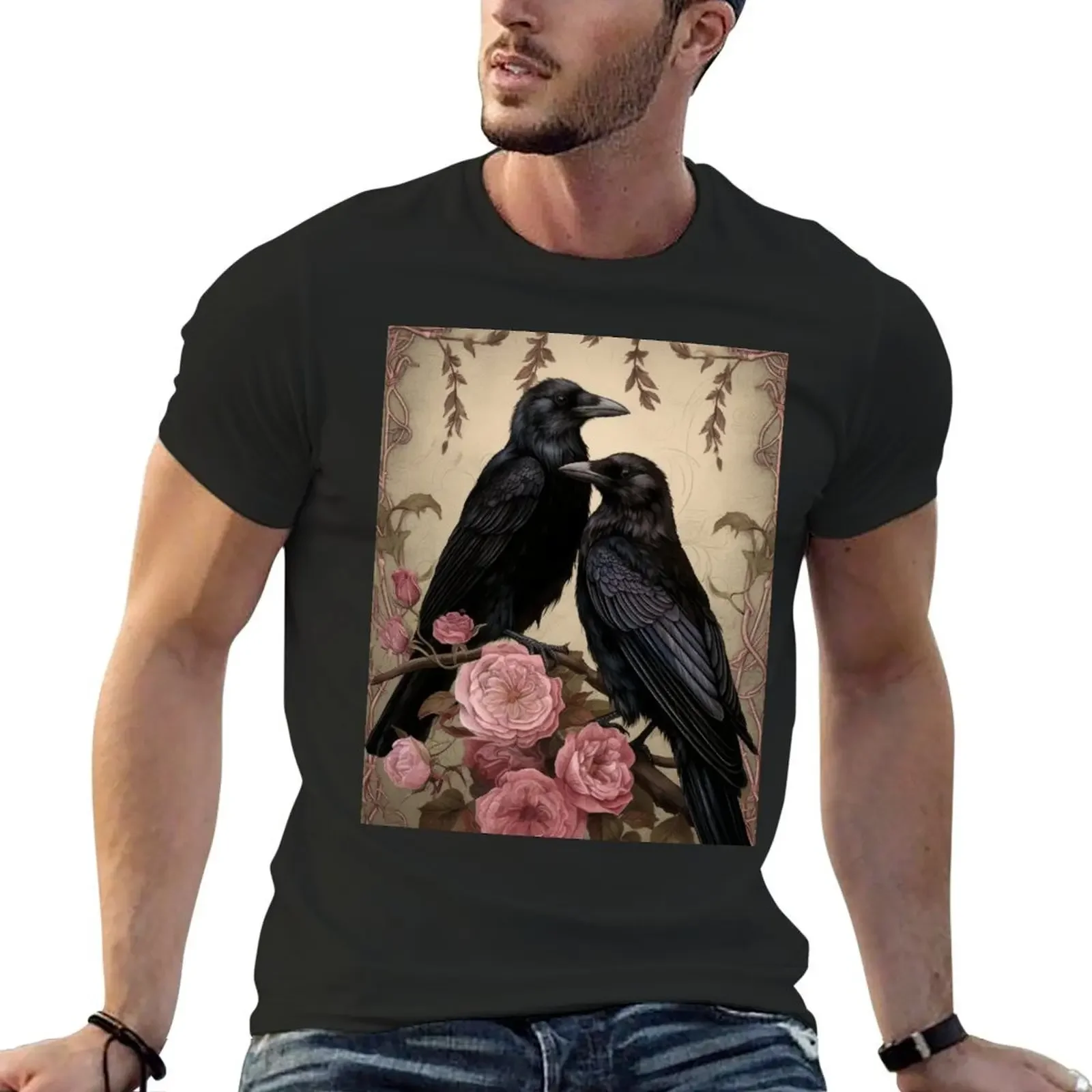 Gothic style romantic raven couple with flowers and branches - vintage canvas, art print canvas, home decor, victorian c T-Shirt
Gothic style romantic raven couple with flowers and branches - vintage canvas, art print canvas, home decor, victorian c T-Shirt
