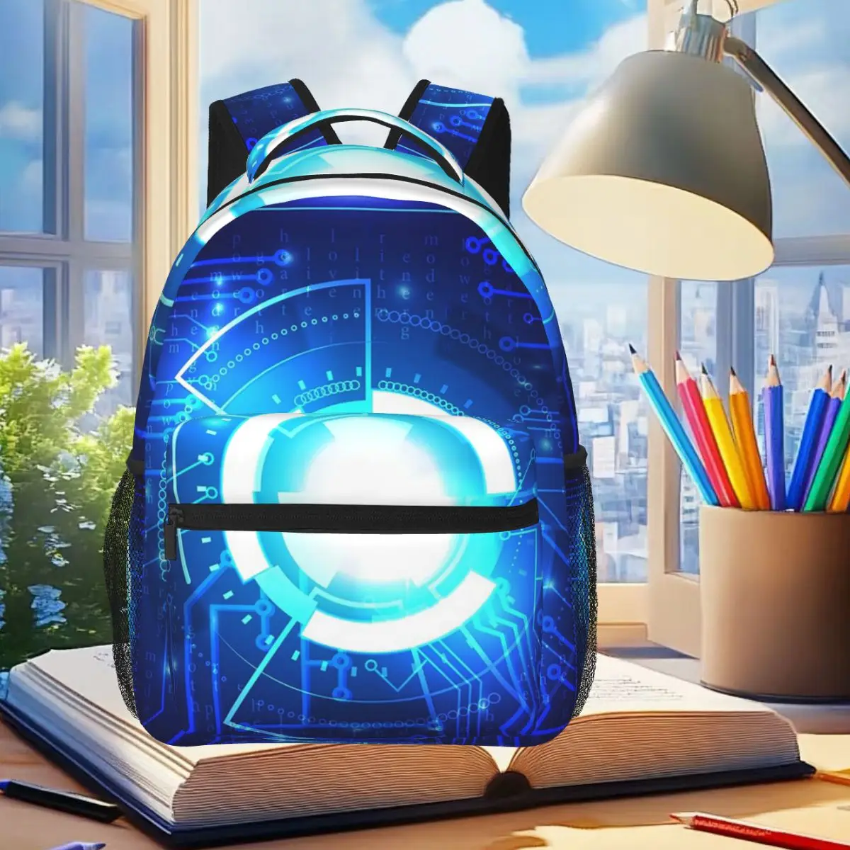 Glowing High Tech With Power Lines And Matrix Student Backpack School Bag Travel Daypack for Boys Girls Bookbag Shoulder Bags
Glowing High Tech With Power Lines And Matrix Student Backpack School Bag Travel Daypack for Boys Girls Bookbag Shoulder Bags