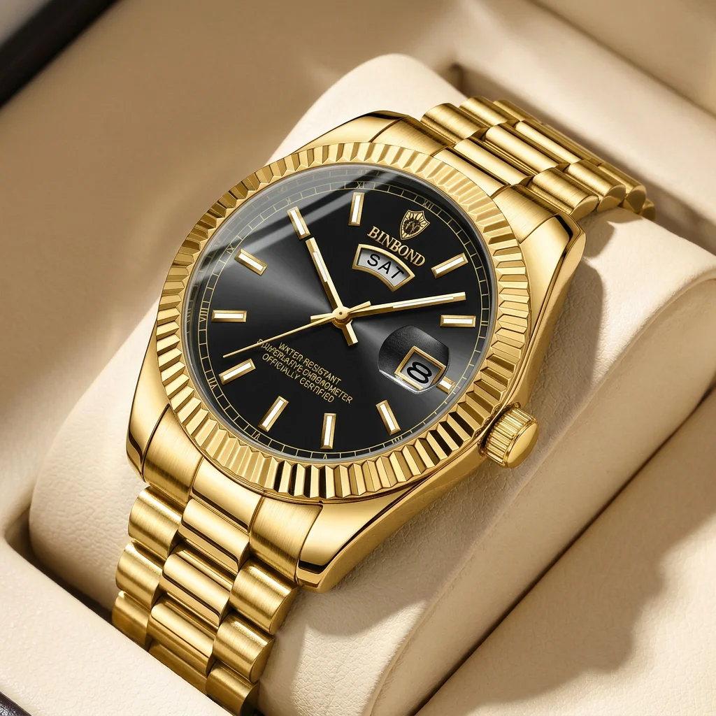 1pcs Stylish Wristwatch with Double Calendar Shiny Metal Strap Black Dial Simple Design Daily Versatile Watch for Men Wo
1pcs Stylish Wristwatch with Double Calendar Shiny Metal Strap Black Dial Simple Design Daily Versatile Watch for Men Wo
