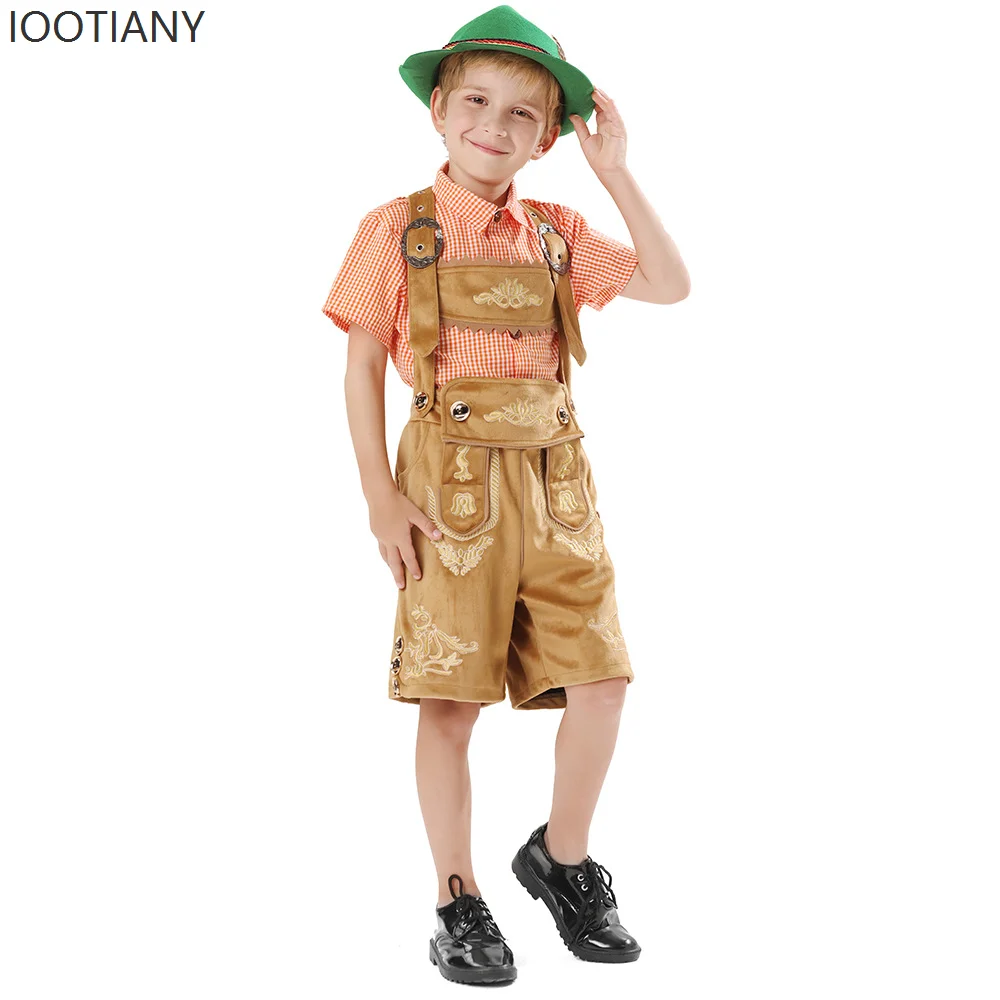IOOTIANY Children's Boy German Munich Oktoberfest Plaid Shirt Overalls Suit Halloween Theme Party Cosplay Performance Costume
IOOTIANY Children's Boy German Munich Oktoberfest Plaid Shirt Overalls Suit Halloween Theme Party Cosplay Performance Costume