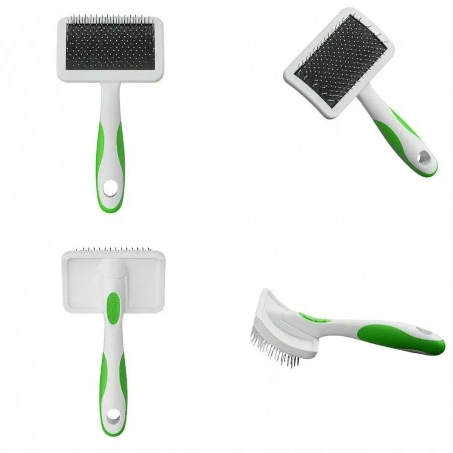 【New Arrival】Green & White Slicker Brush for Dogs & Cats, Soft Stainless Steel Bristles Grooming Brush for Shedding
【New Arrival】Green & White Slicker Brush for Dogs & Cats, Soft Stainless Steel Bristles Grooming Brush for Shedding