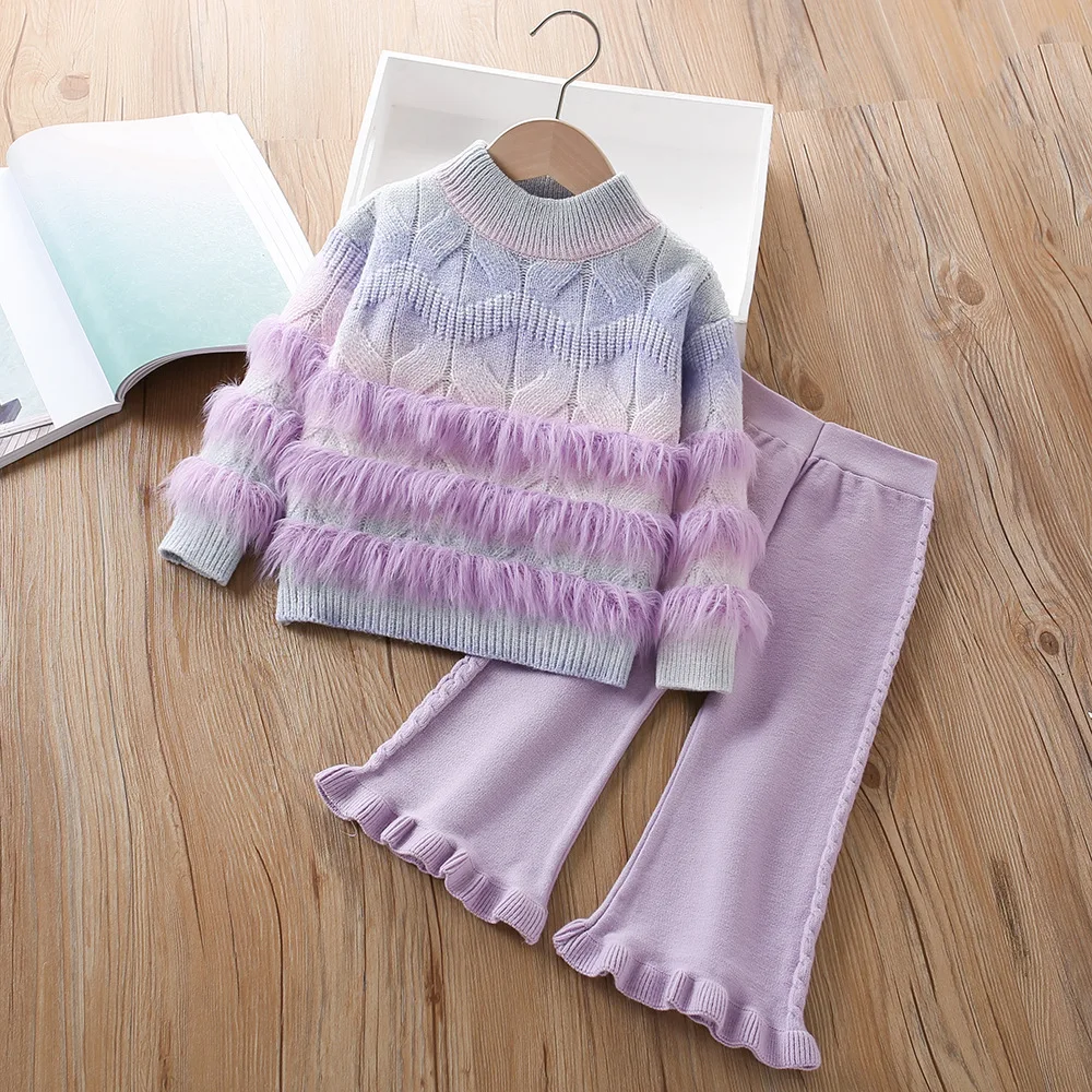 Girls Knitted Clothes Sets Spring Autumn Children Woolen Jersey Sweaters Tops Pants 2pcs Princess Suit For Baby Outfits Kids 6Y
Girls Knitted Clothes Sets Spring Autumn Children Woolen Jersey Sweaters Tops Pants 2pcs Princess Suit For Baby Outfits Kids 6Y