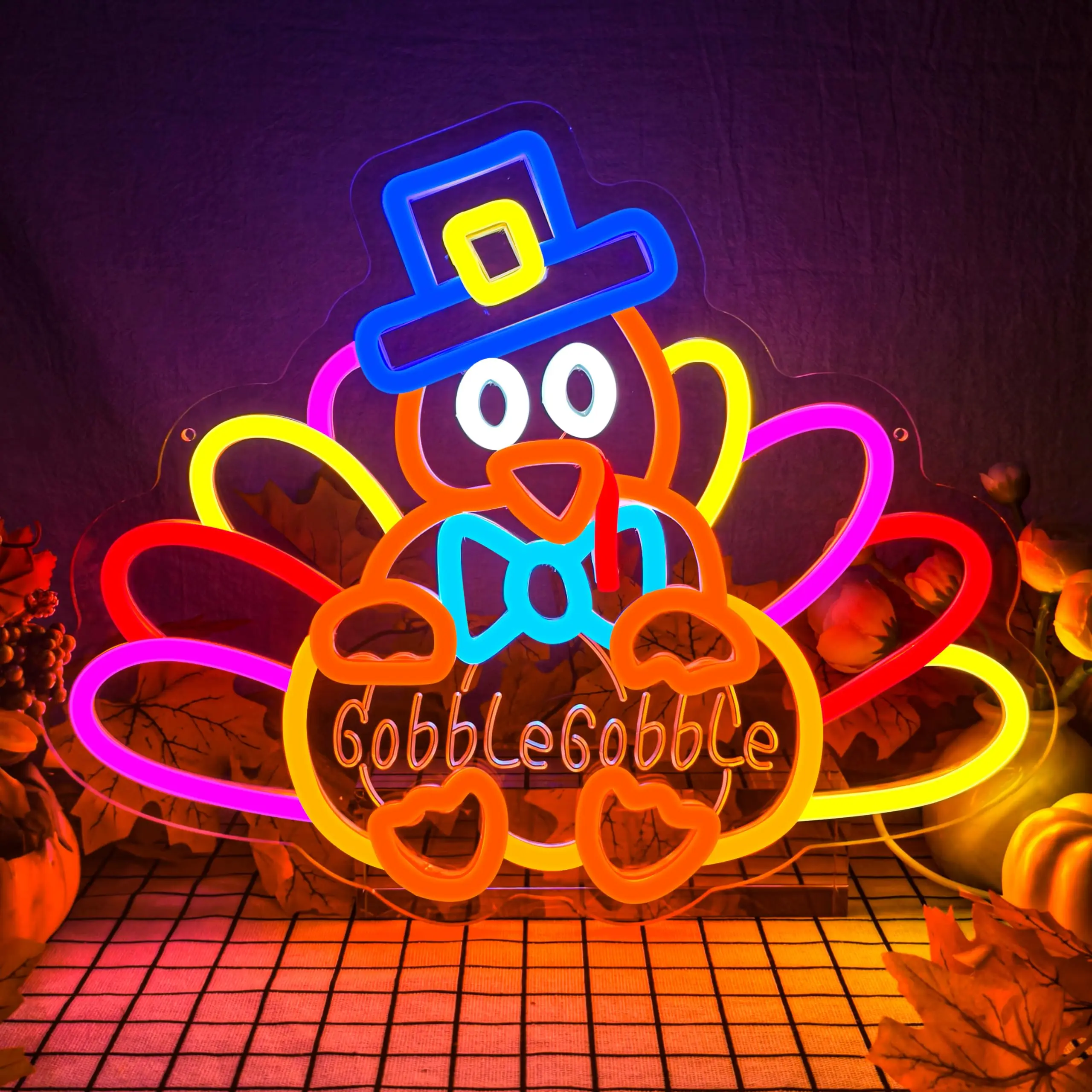 Thanksgiving Turkey LED Neon Sign for Wall Decor USB Power Dimmable Switch for Thanksgiving Light Bedroom Decor Home Party
Thanksgiving Turkey LED Neon Sign for Wall Decor USB Power Dimmable Switch for Thanksgiving Light Bedroom Decor Home Party