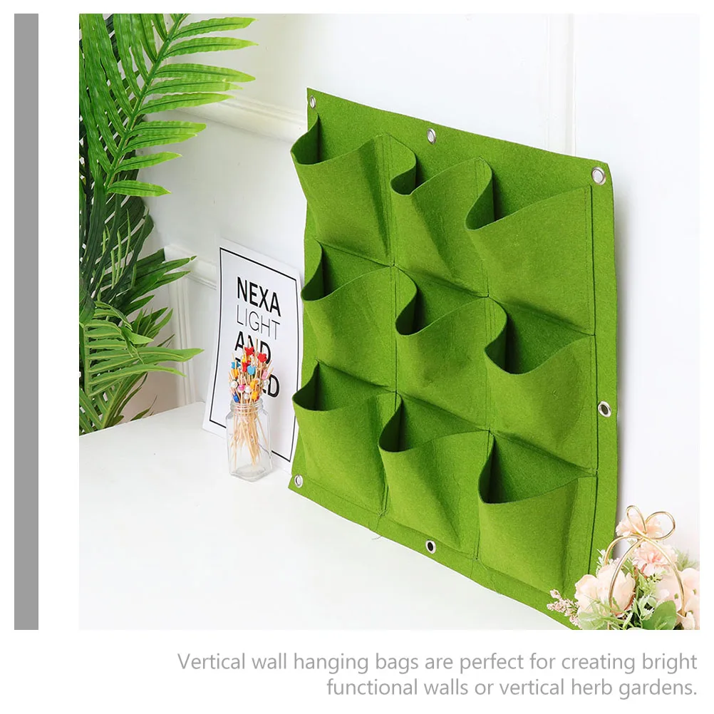 9 Pockets Plant Growing Bag Outdoor Non-woven Wall Hanging Planter Green Vertical Garden Multi-pocket Container Balcony Flower
9 Pockets Plant Growing Bag Outdoor Non-woven Wall Hanging Planter Green Vertical Garden Multi-pocket Container Balcony Flower