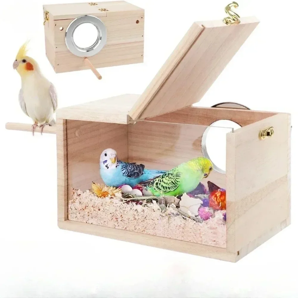 Transparent Design Parakeet Cockatiel Bird House Nest Easy to Clean Parrot House Smooth Edges Parakeet Nesting Box Bird Supplie
Transparent Design Parakeet Cockatiel Bird House Nest Easy to Clean Parrot House Smooth Edges Parakeet Nesting Box Bird Supplie