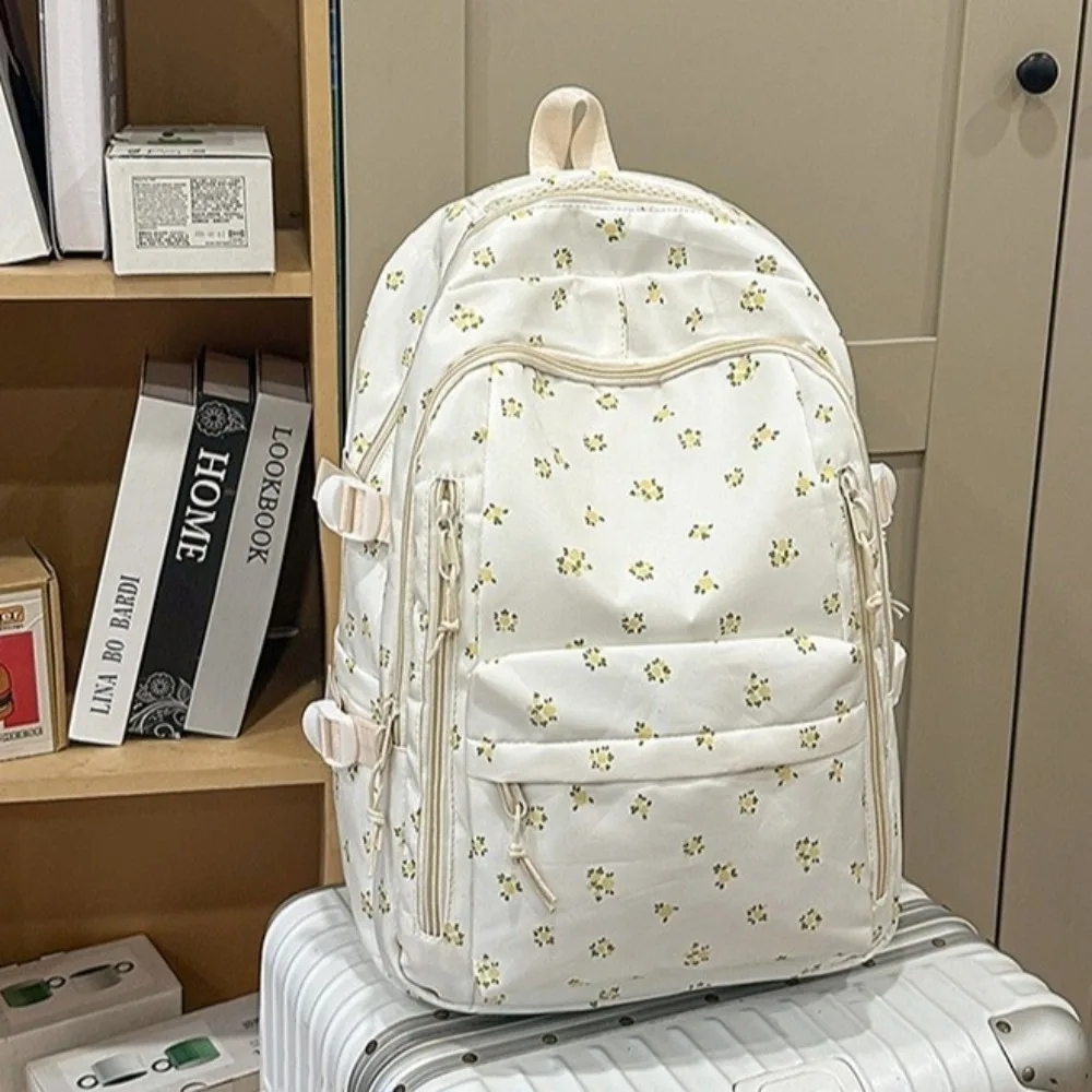 Large Capacity Floral Print Backpack Multi-compartment Multi-pocket Bow Pattern School Bag Lightweight Durable Rucksack Travel
Large Capacity Floral Print Backpack Multi-compartment Multi-pocket Bow Pattern School Bag Lightweight Durable Rucksack Travel