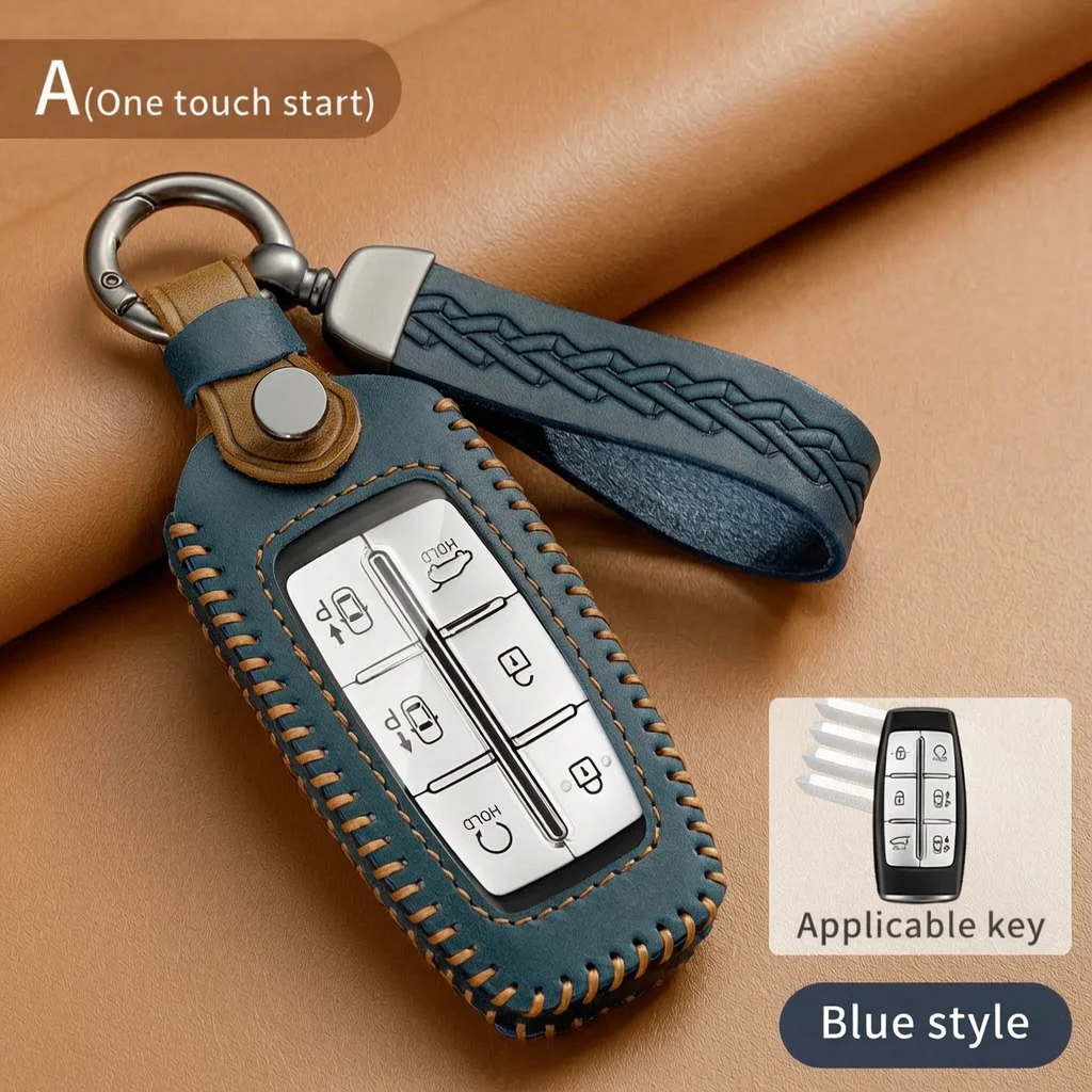 Leather Key Case Cover For Hyundai Genesis G70 G80 G90 GV70 GV80 2017-2024 Smart Remote Key Shell 6 Buttons Protective Pouch Bag
Leather Key Case Cover For Hyundai Genesis G70 G80 G90 GV70 GV80 2017-2024 Smart Remote Key Shell 6 Buttons Protective Pouch Bag