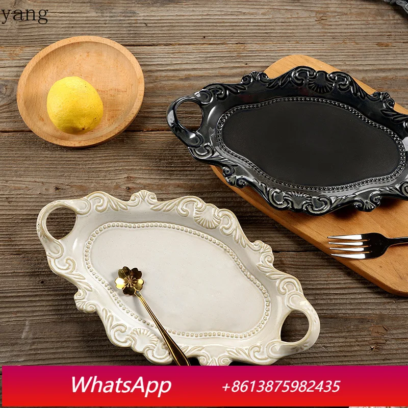 CX vintage relief amphora creative western plate fish plate home
CX vintage relief amphora creative western plate fish plate home