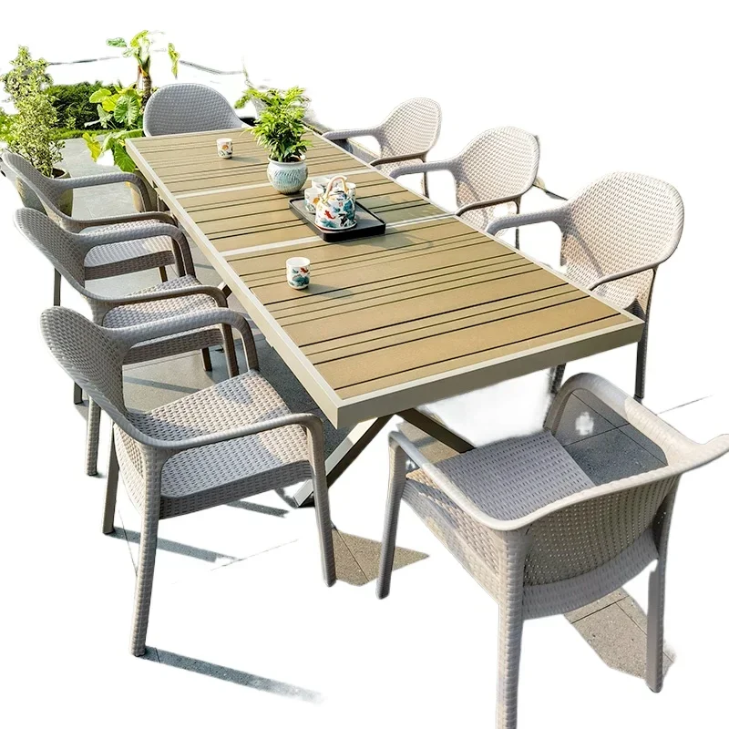 b7- Outdoor Table and Chair Garden Villa Plastic Wood External Table and Chair Leisure Outdoor Table and Chair
b7- Outdoor Table and Chair Garden Villa Plastic Wood External Table and Chair Leisure Outdoor Table and Chair