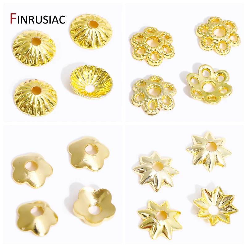 20Pcs/Lot 14K/18K Gold Plated Brass Flower Beads Caps Hollow End Caps For Jewelry Making Accessories DIY Handicraft Findings
20Pcs/Lot 14K/18K Gold Plated Brass Flower Beads Caps Hollow End Caps For Jewelry Making Accessories DIY Handicraft Findings