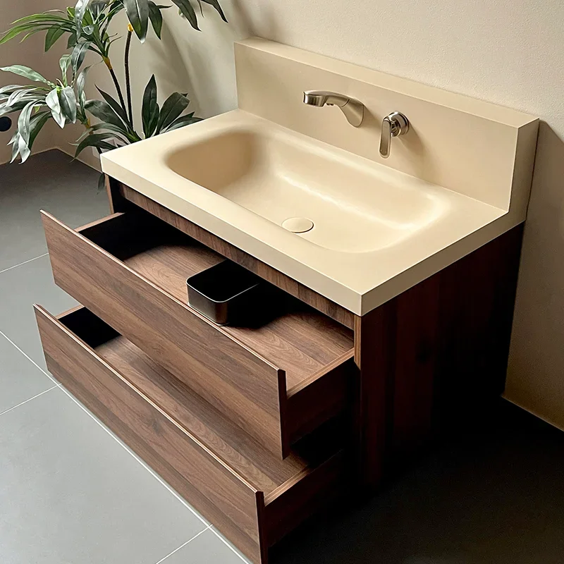 High backrest integrated washbasin with antique style bathroom countertop
High backrest integrated washbasin with antique style bathroom countertop