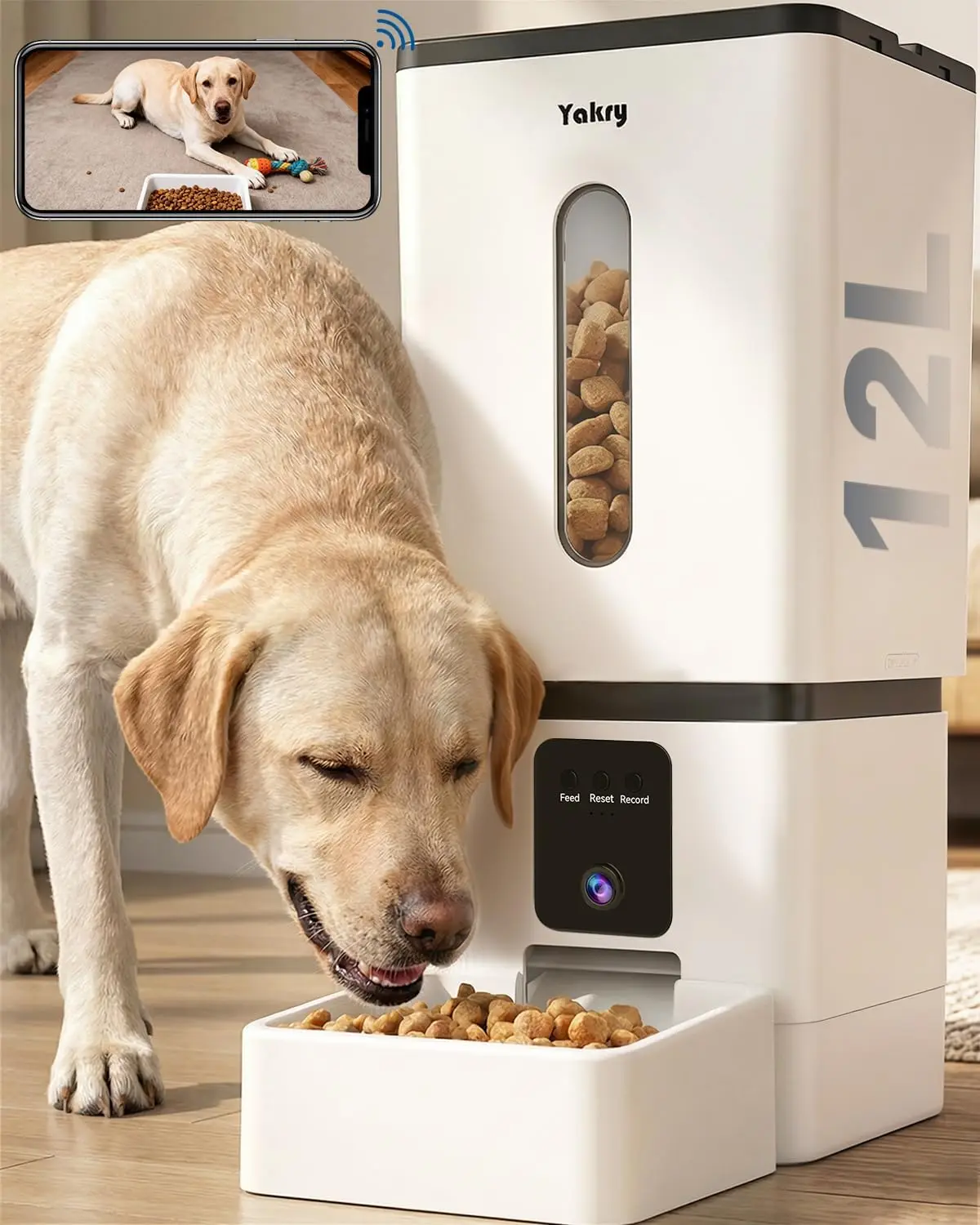 Automatic Dog Feeder Large Breed with Camera - 12L/50 Cups 5G WiFi App Control Dog Food Dispenser
Automatic Dog Feeder Large Breed with Camera - 12L/50 Cups 5G WiFi App Control Dog Food Dispenser