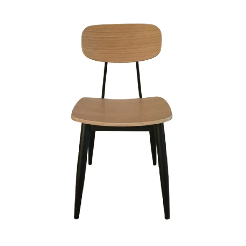 Nordic industrial curved wood plywood wrought iron canteen fast food restaurant dining chair, chain restaurant cafe back chair
Nordic industrial curved wood plywood wrought iron canteen fast food restaurant dining chair, chain restaurant cafe back chair