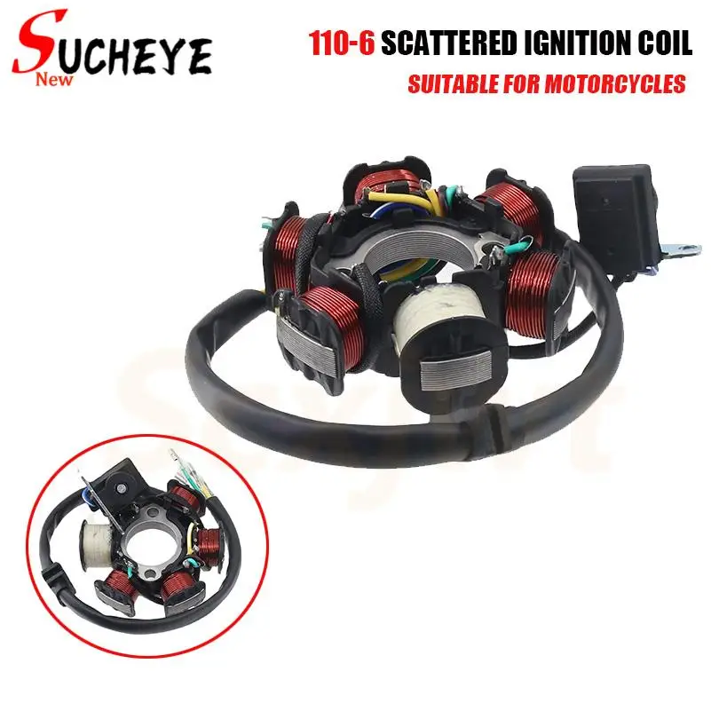 6 Poles 5 Wires Half-wave Ignition Magneto Stator For Gy6 50cc 70cc 90cc 110cc 125cc ATV Quad Pocket Bike
6 Poles 5 Wires Half-wave Ignition Magneto Stator For Gy6 50cc 70cc 90cc 110cc 125cc ATV Quad Pocket Bike