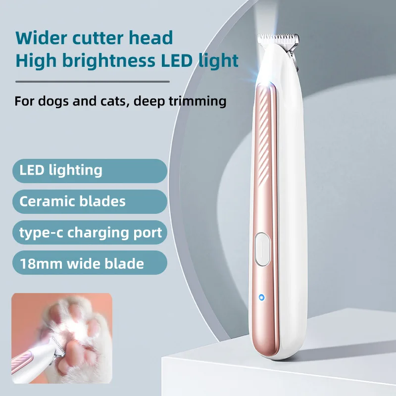 Pet Groom Clipper with LED Light-Electric Dog Cat Hair Trimmer for Paws&Feet,Cordless chargeable Shaver for Small to Medium Pets
Pet Groom Clipper with LED Light-Electric Dog Cat Hair Trimmer for Paws&Feet,Cordless chargeable Shaver for Small to Medium Pets