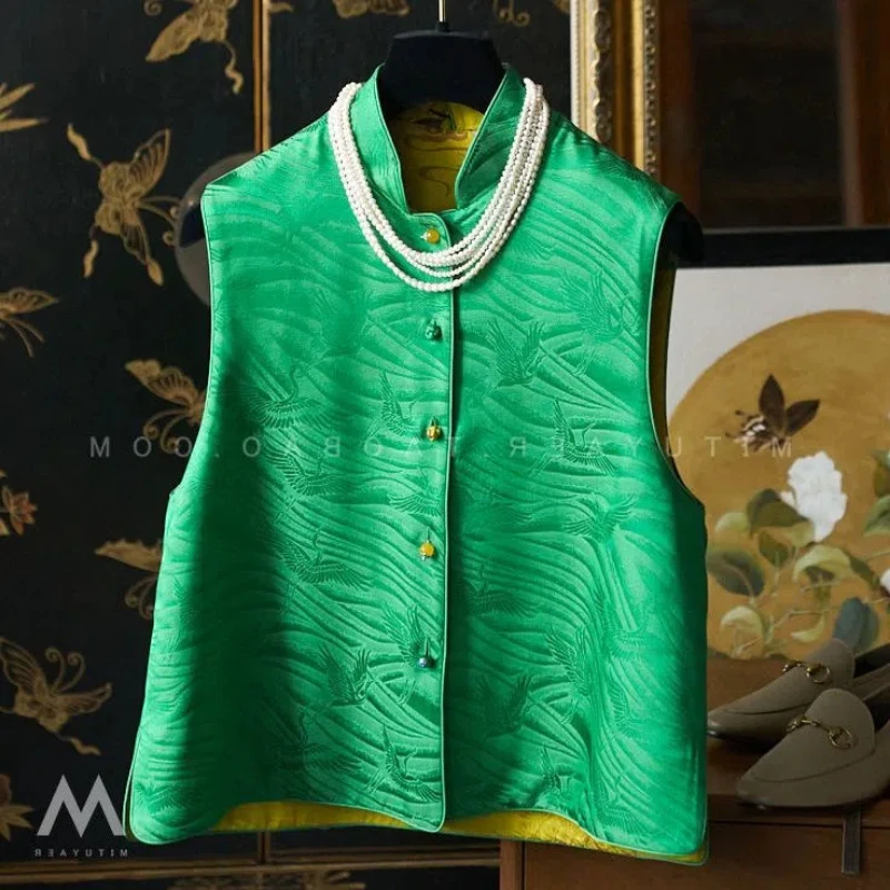 Spring New Style Women Clothing Reversible Reversible Imitation Silk Jacquard Brocade Improved Light Chinese Style Vest
Spring New Style Women Clothing Reversible Reversible Imitation Silk Jacquard Brocade Improved Light Chinese Style Vest