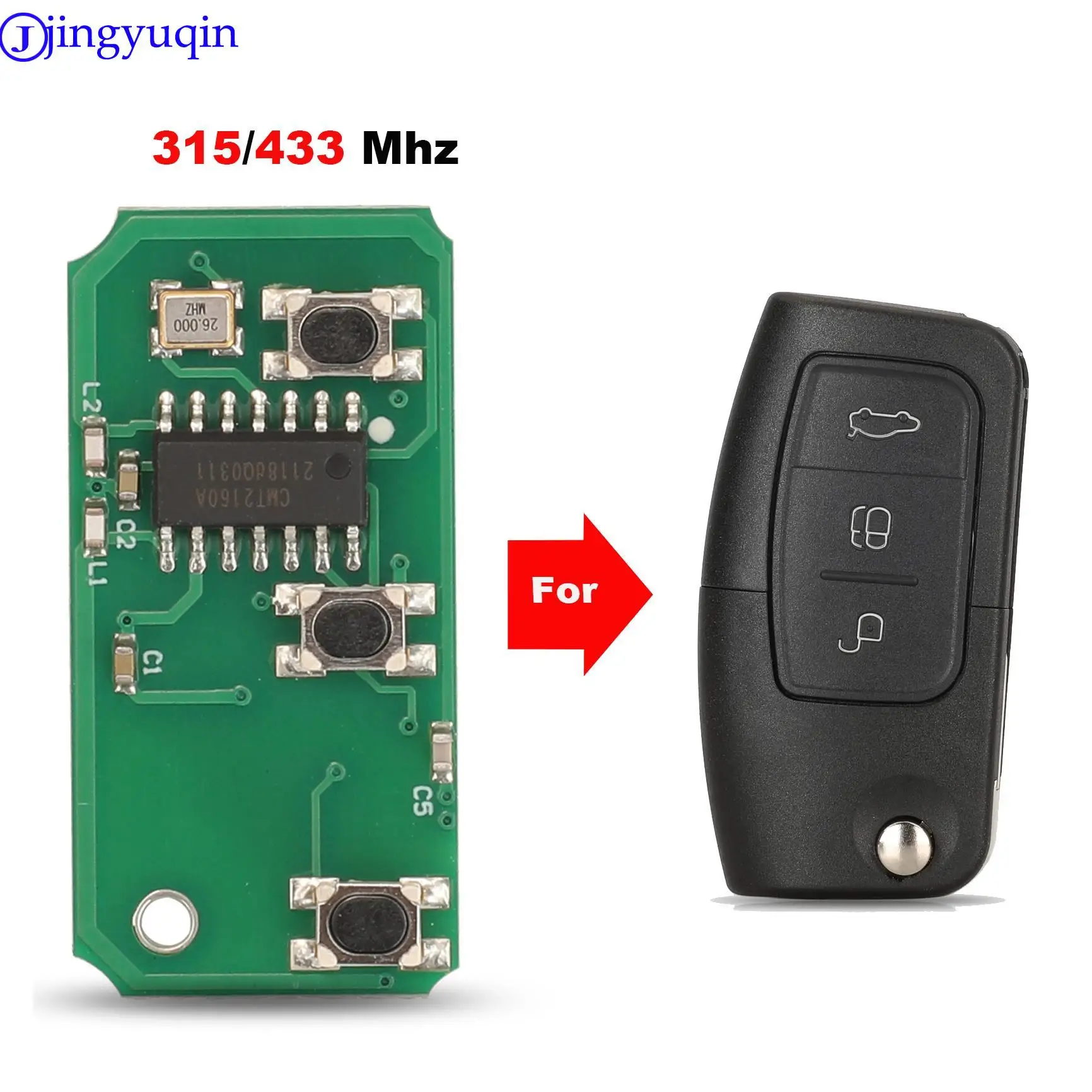 jingyuqin 433MHz 3 Buttons Remote Key Circuit Electronic Board For Ford Focus 2 3 Mondeo Fiesta C Max S Max Galaxy
jingyuqin 433MHz 3 Buttons Remote Key Circuit Electronic Board For Ford Focus 2 3 Mondeo Fiesta C Max S Max Galaxy