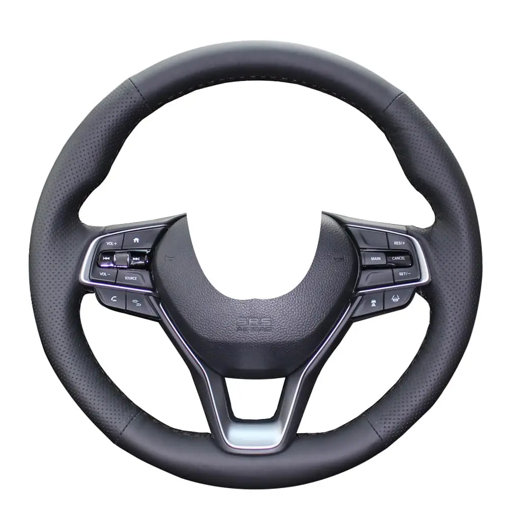 Black Perforated Genuine Leather Steering Wheel Cover For Honda Accord 2018–2022 & Insight 2019–2022, 15 Inch Stitch-On Wrap
Black Perforated Genuine Leather Steering Wheel Cover For Honda Accord 2018–2022 & Insight 2019–2022, 15 Inch Stitch-On Wrap