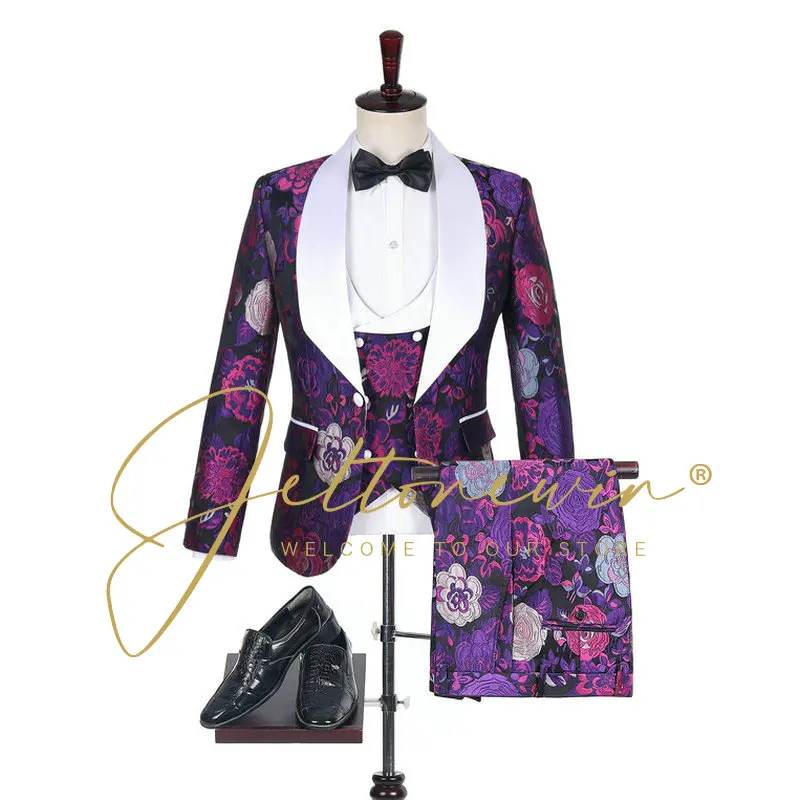 Floral Mens Suits Men 3 Piece Formal Wedding Shawl Lapel Casual Tuxedos for Prom Groomsmen Suits Men 2022 Blazer Vest Pant
Floral Mens Suits Men 3 Piece Formal Wedding Shawl Lapel Casual Tuxedos for Prom Groomsmen Suits Men 2022 Blazer Vest Pant