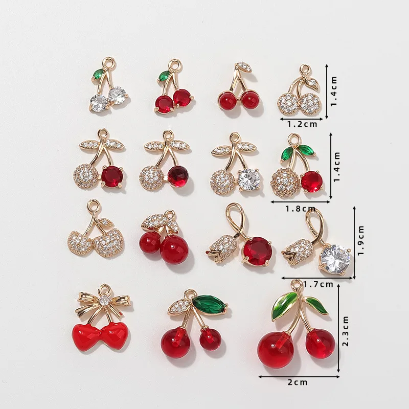 20pcs/ Bag New Fashion Fruit Cherry Strawberry Pendant for DIY Earrings Pendant Necklace Women Jewelry
20pcs/ Bag New Fashion Fruit Cherry Strawberry Pendant for DIY Earrings Pendant Necklace Women Jewelry