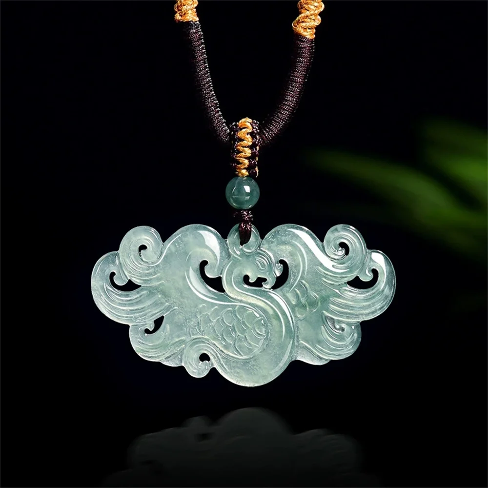 Natural Ice Green Jadeite Carved Chinese Pretty Phoenix Lucky Pendant Amulet Necklace Certificate Luxury Jade Trendy Jewelry
Natural Ice Green Jadeite Carved Chinese Pretty Phoenix Lucky Pendant Amulet Necklace Certificate Luxury Jade Trendy Jewelry