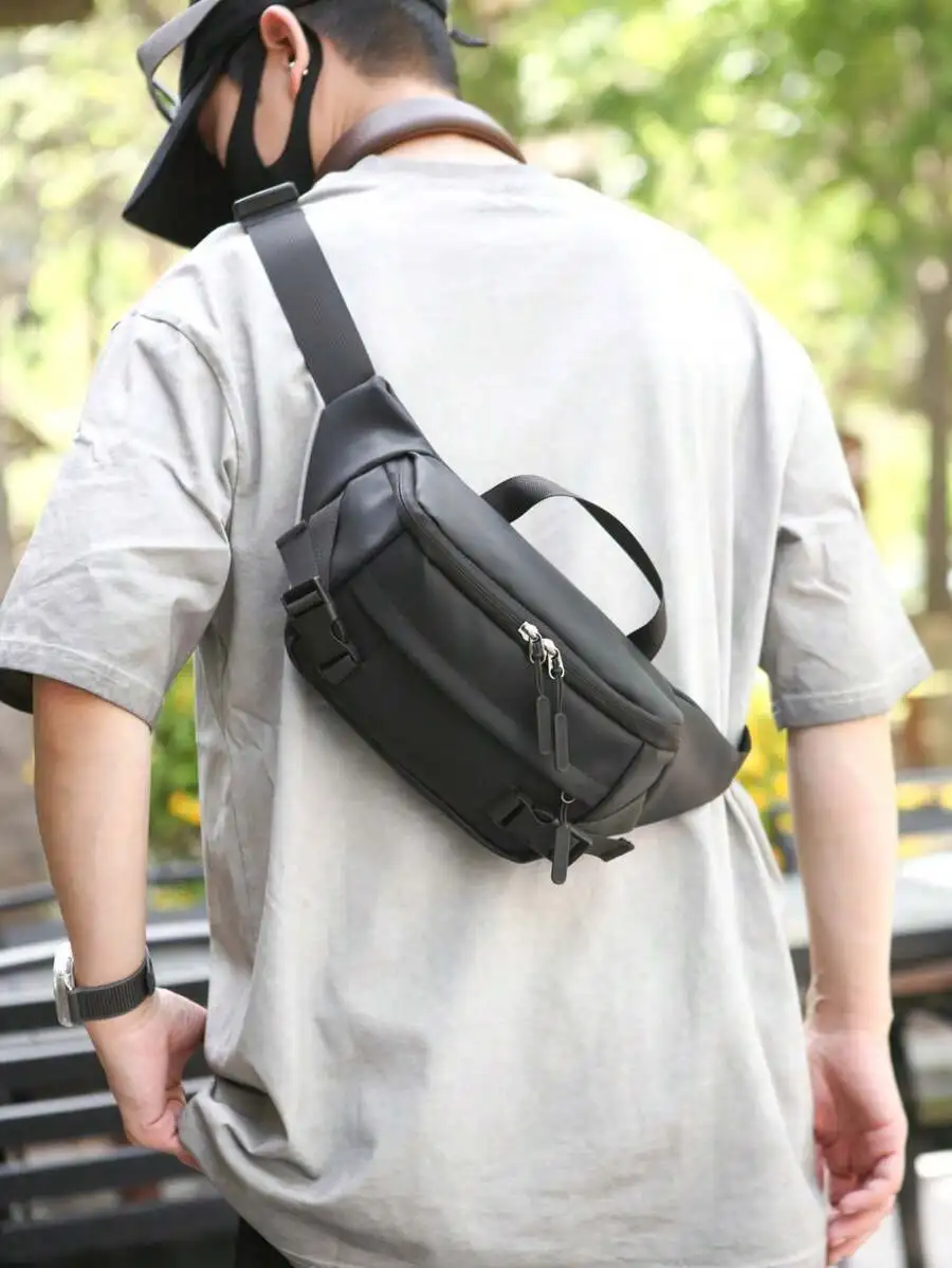 Minimalist PU Leather Men Waist Bag Shoulder Messenger Bag For Travel Daily Commute Outdoor Sports
Minimalist PU Leather Men Waist Bag Shoulder Messenger Bag For Travel Daily Commute Outdoor Sports