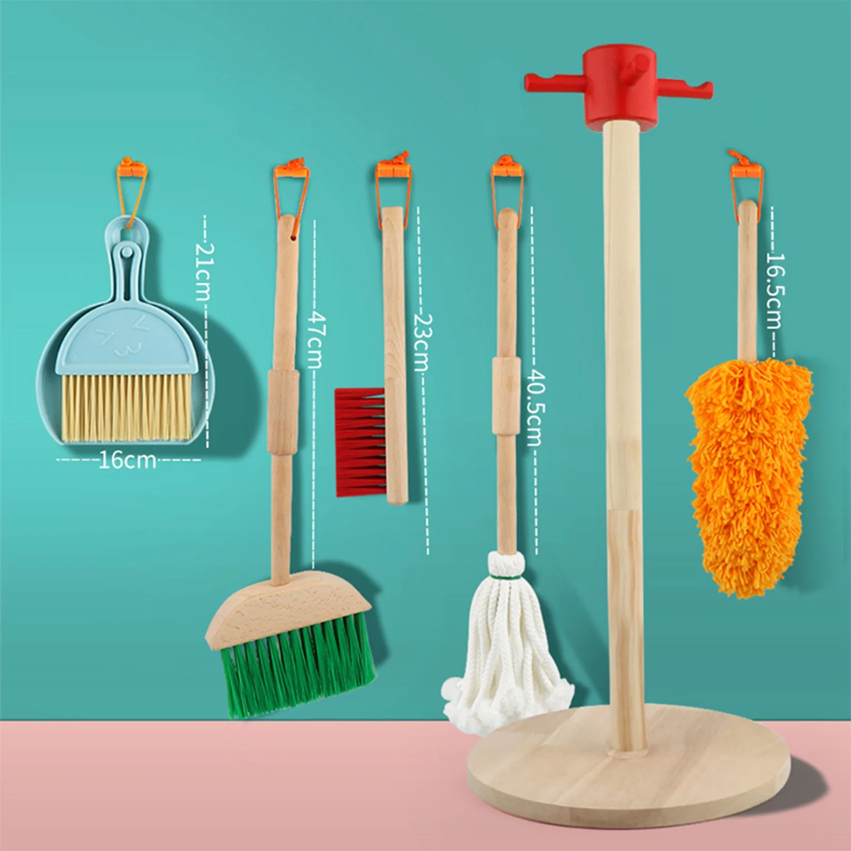 WOWFU-6 Pcs Children Pretend Play Wooden Broom Mop Cleaning Tool Brain-Training For Kids Educational Learning
WOWFU-6 Pcs Children Pretend Play Wooden Broom Mop Cleaning Tool Brain-Training For Kids Educational Learning