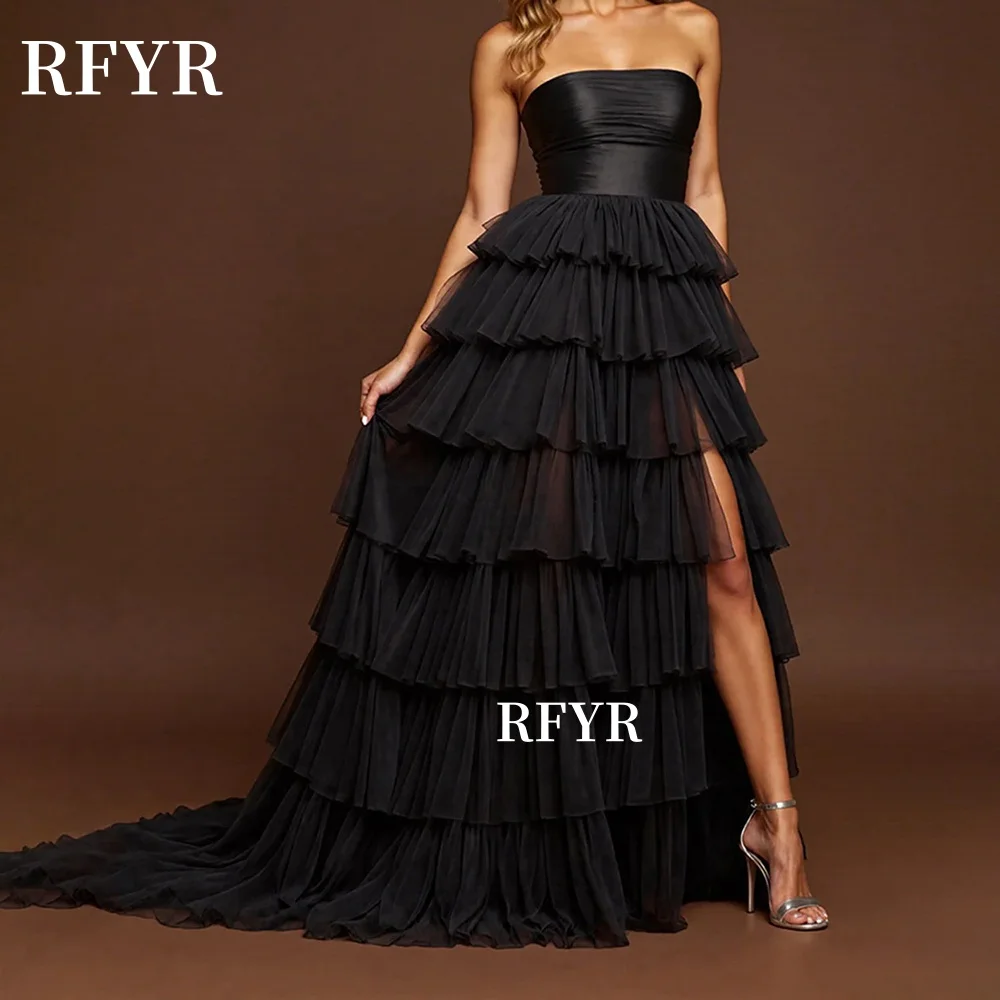 RFYR A Line Evening Dresses Strapless Multilayers Prom Dress Princess Ball Party Gala Gown فساتين مناسبة رسمية Customized
RFYR A Line Evening Dresses Strapless Multilayers Prom Dress Princess Ball Party Gala Gown فساتين مناسبة رسمية Customized