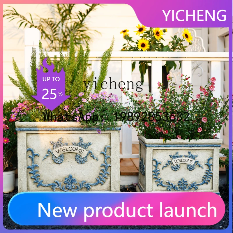 x1 European rectangular large diameter flower pot balcony outdoor flower box decoration extra large succulent cement
x1 European rectangular large diameter flower pot balcony outdoor flower box decoration extra large succulent cement