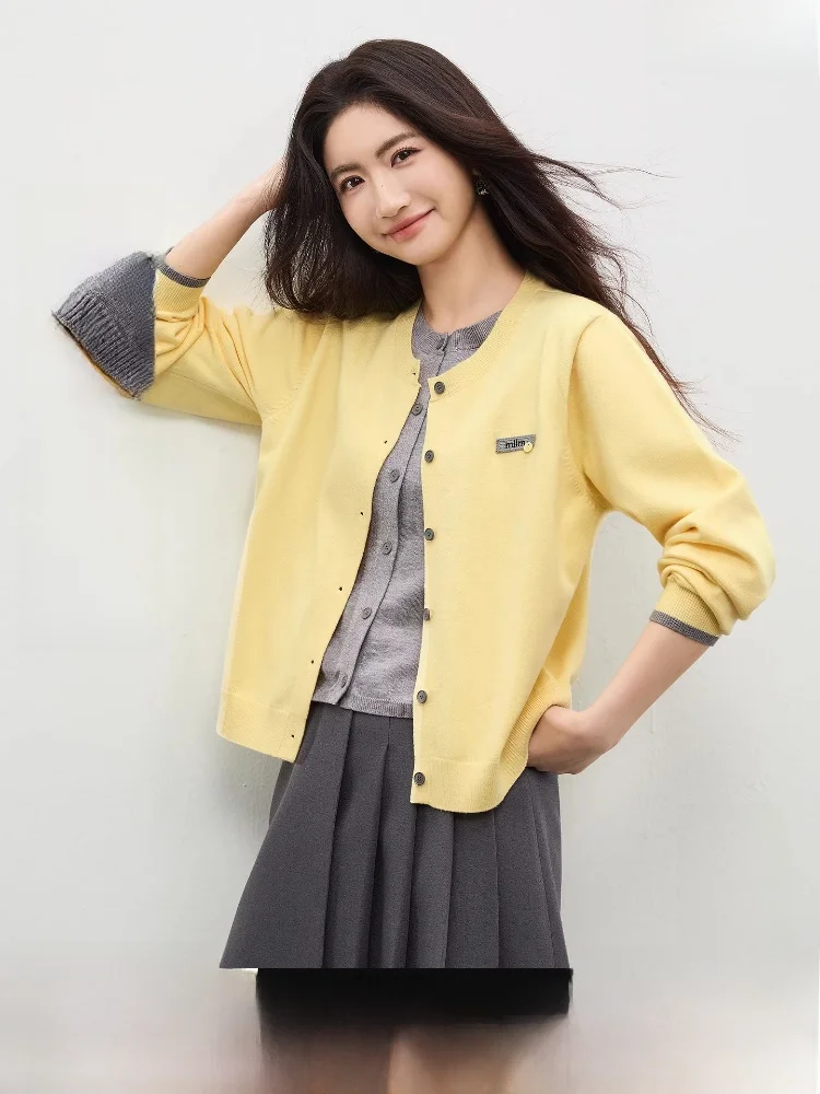 Женский кардиган-свитер с эффектом двухслойности, круглым вырезом, цветными блоками, суперэластичный, имитация двух частей, весна 2026, новинка
Женский кардиган-свитер с эффектом двухслойности, круглым вырезом, цветными блоками, суперэластичный, имитация двух частей, весна 2026, новинка