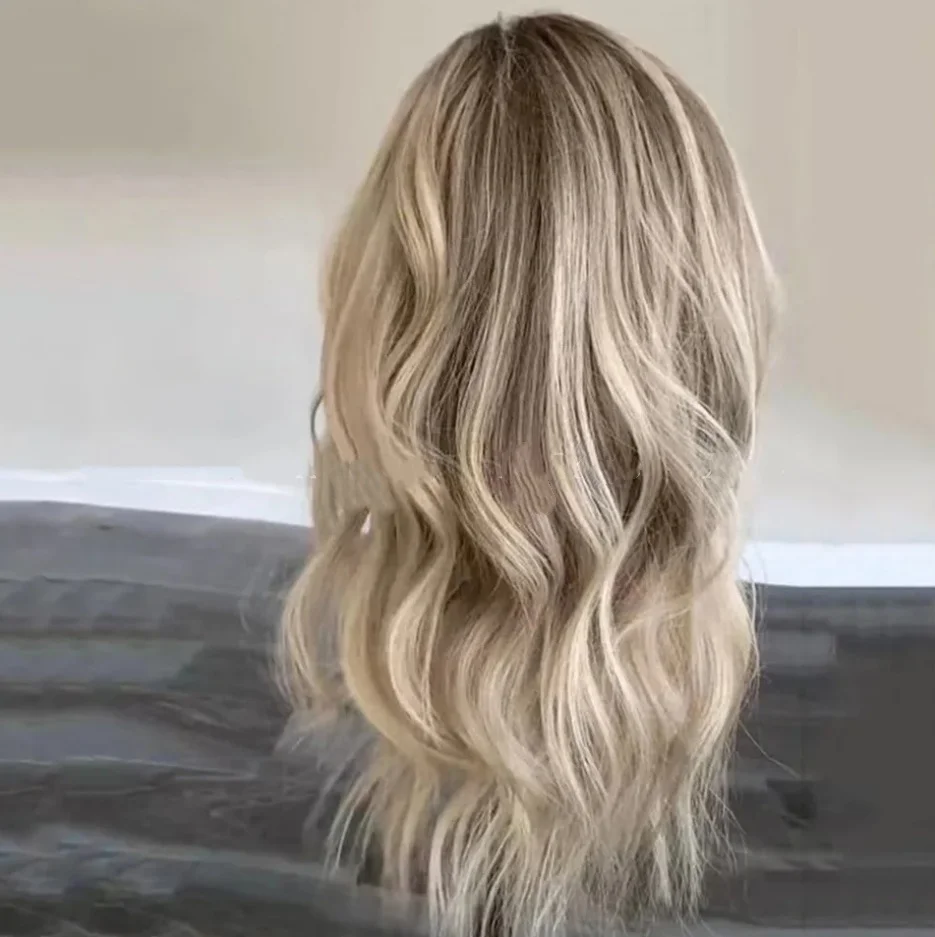 Ash Blonde Wig Dark Roots Honey Blonde Ombre Balayage Wavy Synthetic Lace Front Wig Natural Blonde Wigs Natural Wig For Women
Ash Blonde Wig Dark Roots Honey Blonde Ombre Balayage Wavy Synthetic Lace Front Wig Natural Blonde Wigs Natural Wig For Women