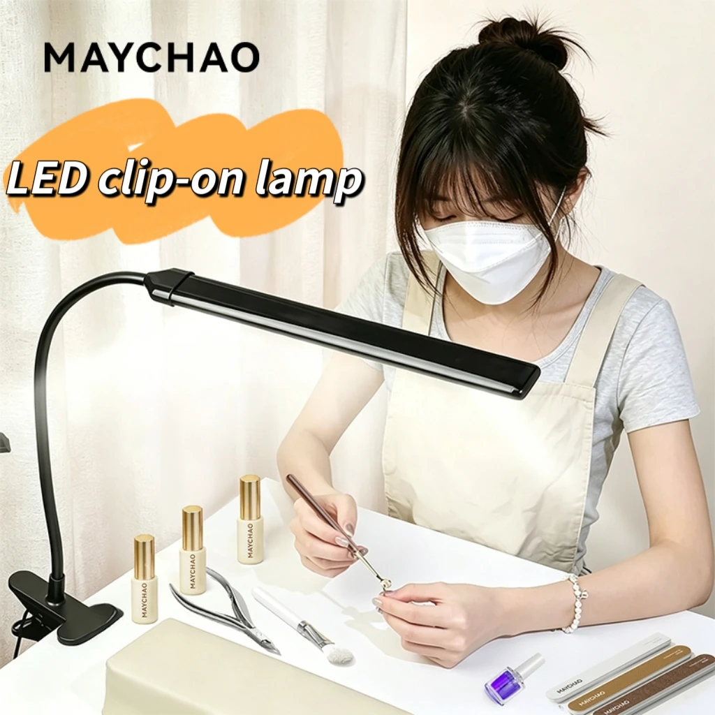 MAYCHAO LED Eye-Care Clip Lamp, Bendable Long Arm Universal Desk Light, USB Powered for Nail, Beauty & Makeup
MAYCHAO LED Eye-Care Clip Lamp, Bendable Long Arm Universal Desk Light, USB Powered for Nail, Beauty & Makeup