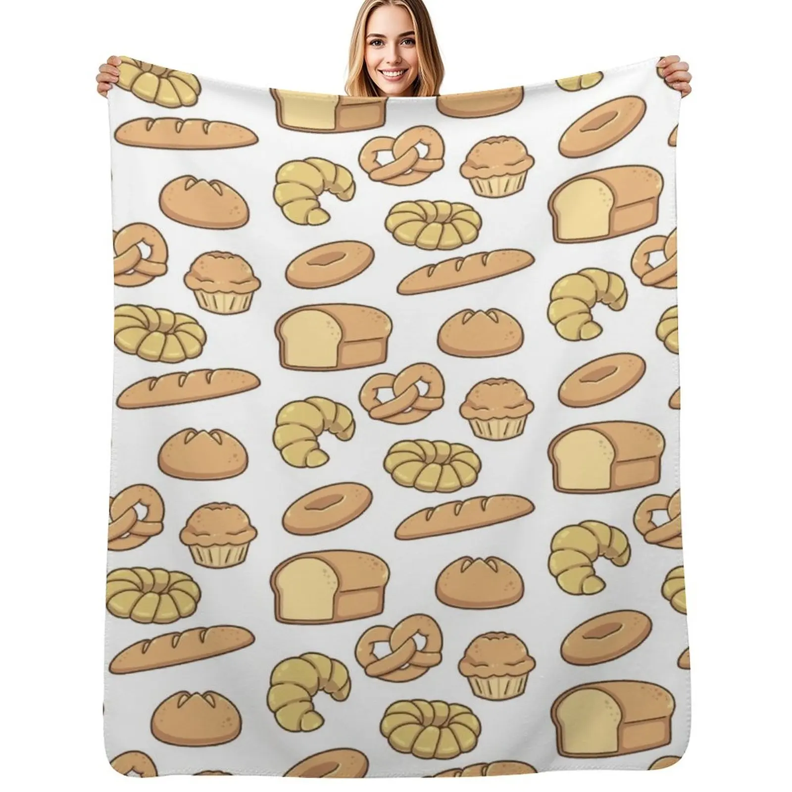 All Types of Bread Pattern Throw Blanket Warm Accent Blanket for Living Room Decoration
All Types of Bread Pattern Throw Blanket Warm Accent Blanket for Living Room Decoration