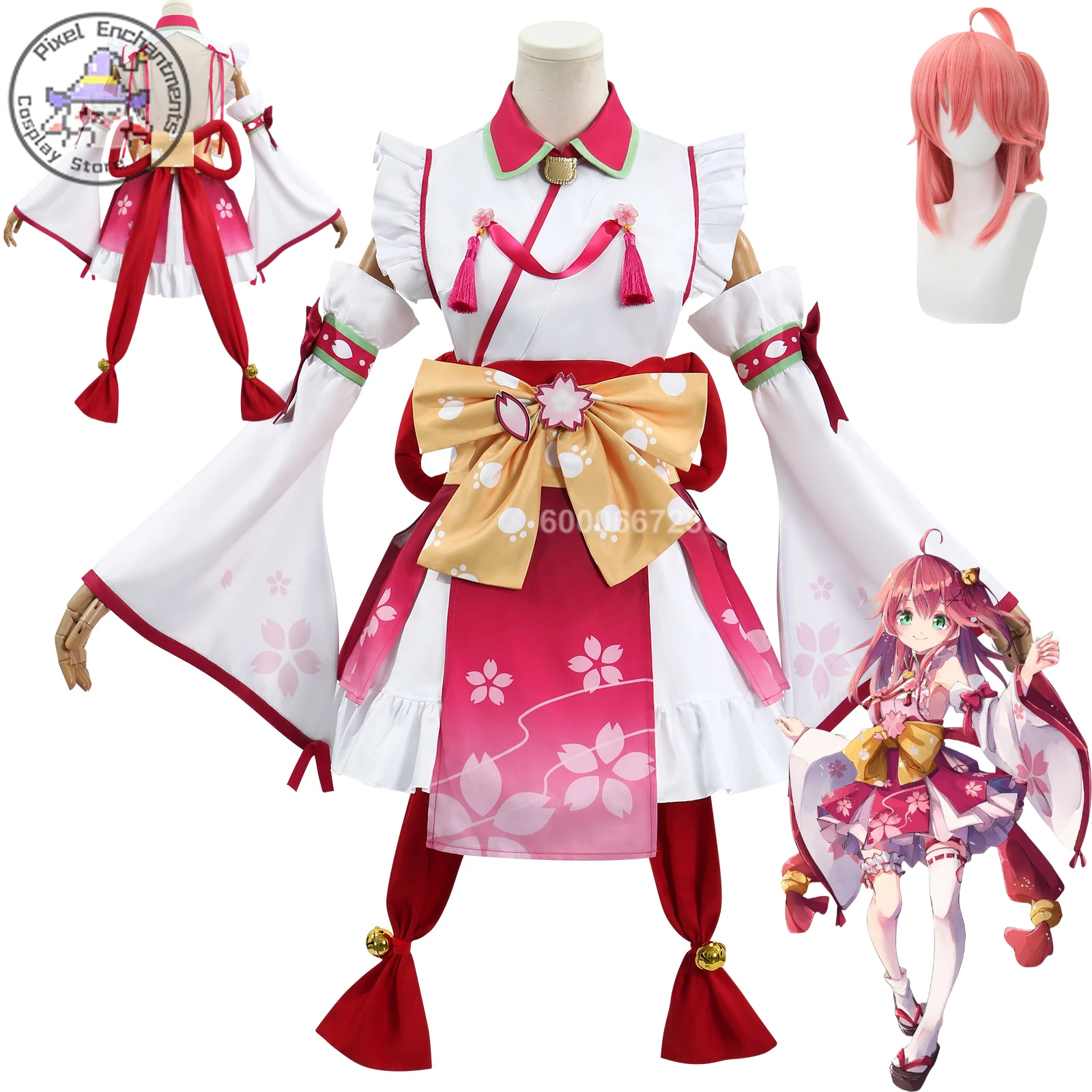 Anime Colorful Stage Virtual Idol Sakura Miko Cosplay Costume Cute Uniform Pink Dress Wig for Women Halloween Role Play ComicCon
Anime Colorful Stage Virtual Idol Sakura Miko Cosplay Costume Cute Uniform Pink Dress Wig for Women Halloween Role Play ComicCon