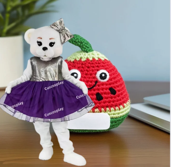 Роскошное фиолетовое платье, костюм талисмана белого медведя, персонаж мультфильма, парк развлечений, нарядное платье, костюм для вечеринки на Хэллоуин
Роскошное фиолетовое платье, костюм талисмана белого медведя, персонаж мультфильма, парк развлечений, нарядное платье, костюм для вечеринки на Хэллоуин