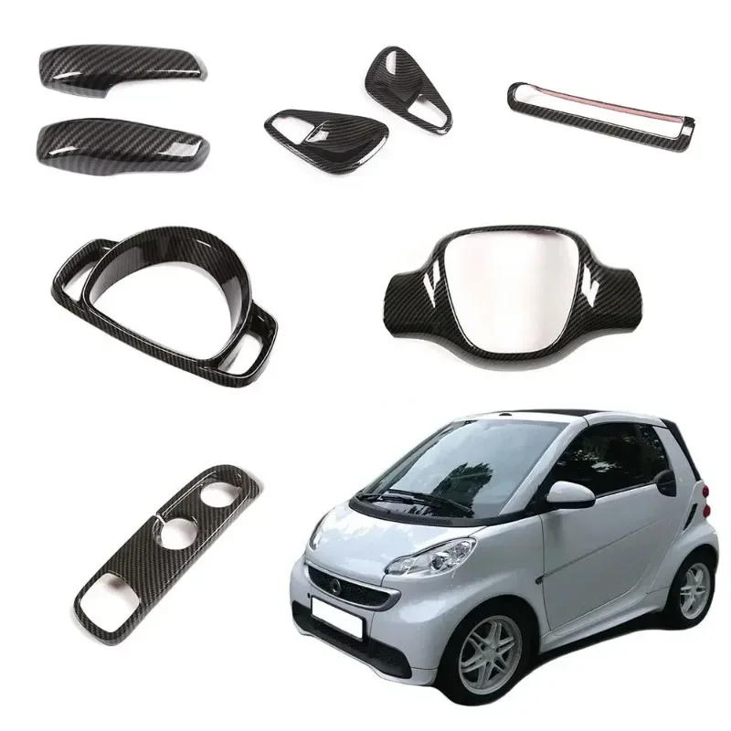 For Smart Fortwo 451 2010-2015 ABS Carbon Fiber Car steering wheel Cover Interior set Trim Stickers Car Accessories
For Smart Fortwo 451 2010-2015 ABS Carbon Fiber Car steering wheel Cover Interior set Trim Stickers Car Accessories