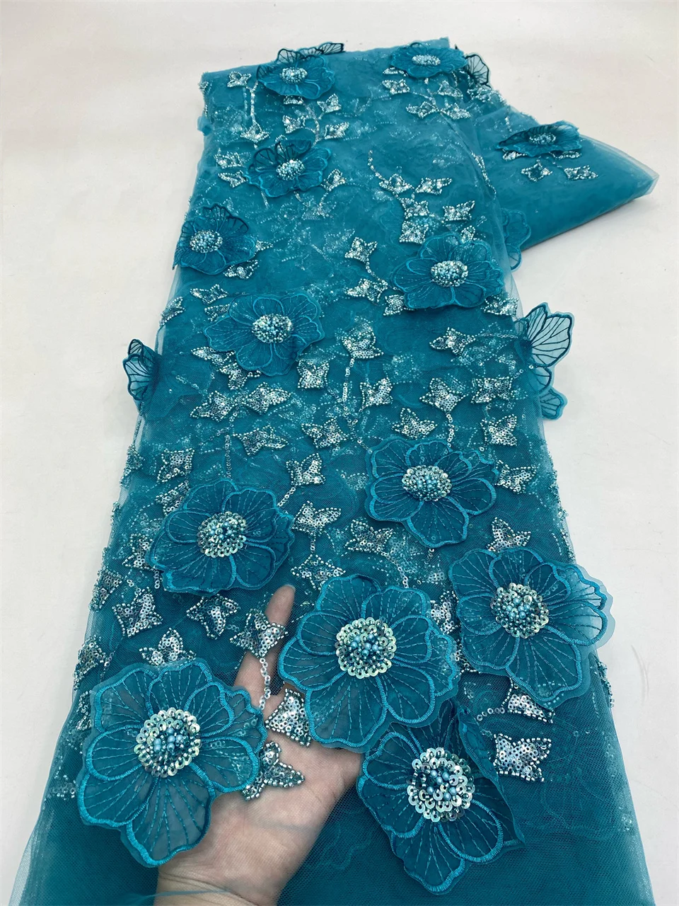 High Quality Fashion French Embroidery 3D Flower Beaded Lace Fabric African Nigerian Sequin Fabric for Wedding Dress NXZ5959
High Quality Fashion French Embroidery 3D Flower Beaded Lace Fabric African Nigerian Sequin Fabric for Wedding Dress NXZ5959